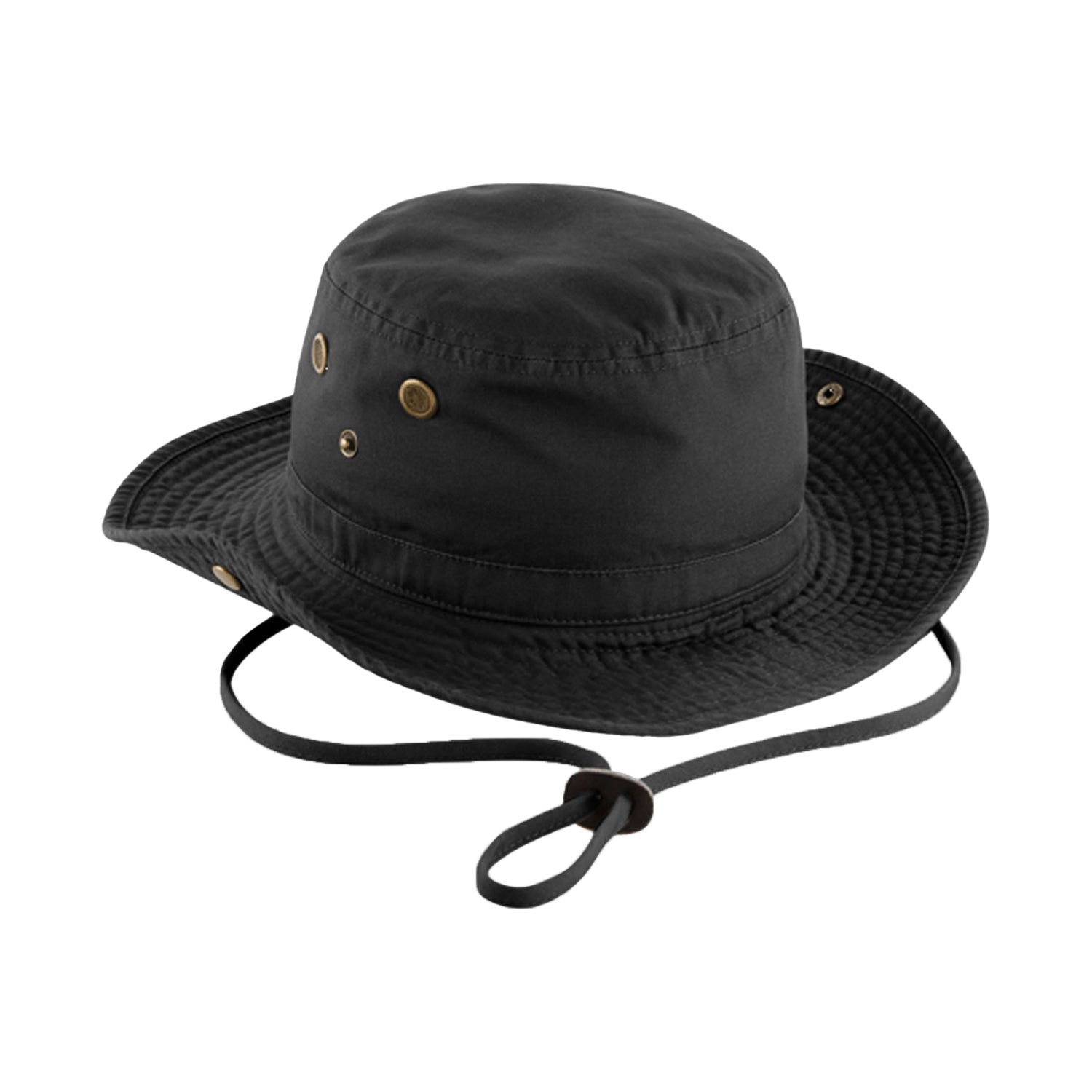 Black - Front - Beechfield Unisex Outback UPF50 Protection Summer Hat - Headwear