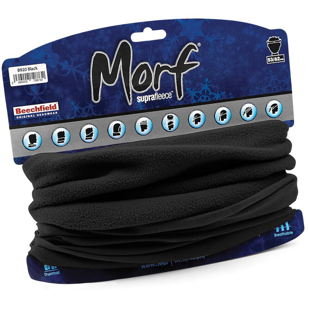 Black - Side - Beechfield Ladies-Womens Multi-use Suprafleece Morf