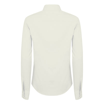 White - Back - Henbury Womens-Ladies Wicking Long Sleeve Work Shirt