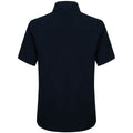 Black - Back - Henbury Mens Wicking Short Sleeve Work Shirt