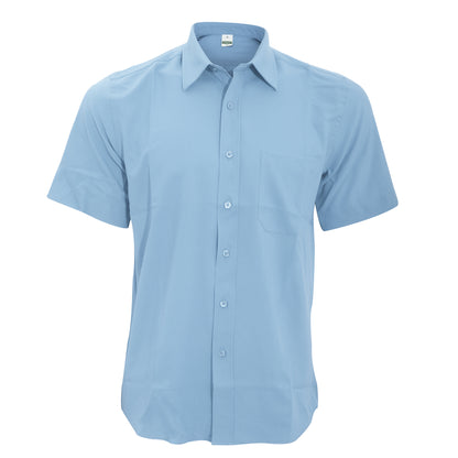 White - Lifestyle - Henbury Mens Wicking Short Sleeve Work Shirt
