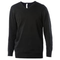 Black - Front - Kariban Mens V-Neck Long Sleeve Jumper - Knitwear