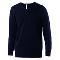 Navy - Front - Kariban Mens V-Neck Long Sleeve Jumper - Knitwear