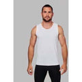 White - Back - Kariban Proact Mens Sleeveless Sports Training Vest