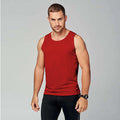 Red - Back - Kariban Proact Mens Sleeveless Sports Training Vest