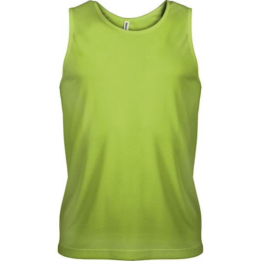 Lime - Front - Kariban Proact Mens Sleeveless Sports Training Vest