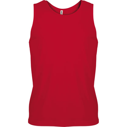 Red - Front - Kariban Proact Mens Sleeveless Sports Training Vest