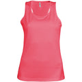Fluorescent Pink - Front - Kariban Proact Womens-Ladies Sleeveless Sports - Training Vest