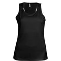 Black - Front - Kariban Proact Womens-Ladies Sleeveless Sports - Training Vest
