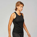 Black - Back - Kariban Proact Womens-Ladies Sleeveless Sports - Training Vest