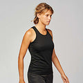 Black - Back - Kariban Proact Womens-Ladies Sleeveless Sports - Training Vest