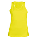 Fluorescent Yellow - Front - Kariban Proact Womens-Ladies Sleeveless Sports - Training Vest