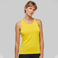 Fluorescent Yellow - Back - Kariban Proact Womens-Ladies Sleeveless Sports - Training Vest