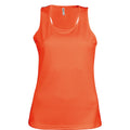 Fluorescent Orange - Front - Kariban Proact Womens-Ladies Sleeveless Sports - Training Vest