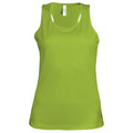 Lime - Front - Kariban Proact Womens-Ladies Sleeveless Sports - Training Vest