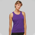 Purple - Back - Kariban Proact Womens-Ladies Sleeveless Sports - Training Vest