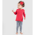 Red - Side - Larkwood Baby Unisex Plain Long Sleeve T-Shirt