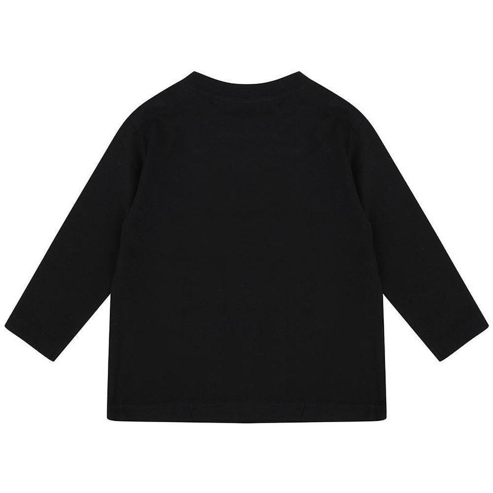 Black - Back - Larkwood Baby Unisex Plain Long Sleeve T-Shirt