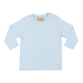 Pale Blue - Front - Larkwood Baby Unisex Plain Long Sleeve T-Shirt