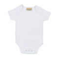 White - Front - Larkwood Baby Unisex Short Sleeved Body Suit With Envelope Neck Opening