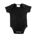 Black - Front - Larkwood Baby Unisex Short Sleeved Body Suit With Envelope Neck Opening