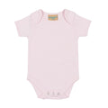 Pale Pink - Front - Larkwood Baby Unisex Short Sleeved Body Suit With Envelope Neck Opening