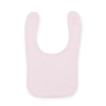 Pale Pink - Front - Larkwood Baby Unisex Plain & Contrast Bib