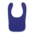 Purple - Front - Larkwood Baby Unisex Plain & Contrast Bib