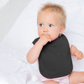 Black - Back - Larkwood Baby Unisex Plain & Contrast Bib