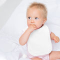 White - Back - Larkwood Baby Unisex Plain & Contrast Bib