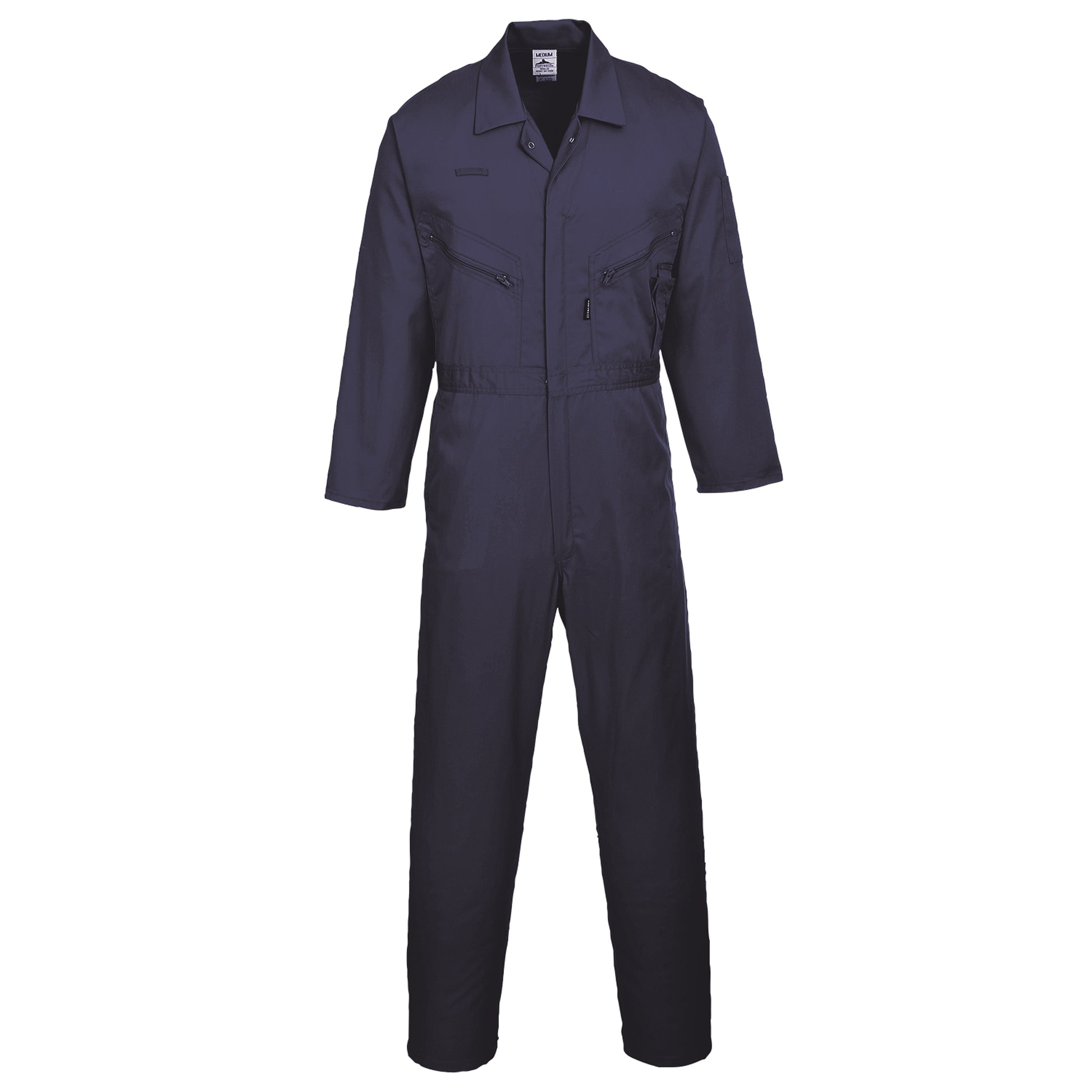 Navy - Front - Portwest Mens Liverpool-zip Workwear Coverall