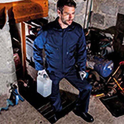Navy - Back - Portwest Mens Liverpool-zip Workwear Coverall