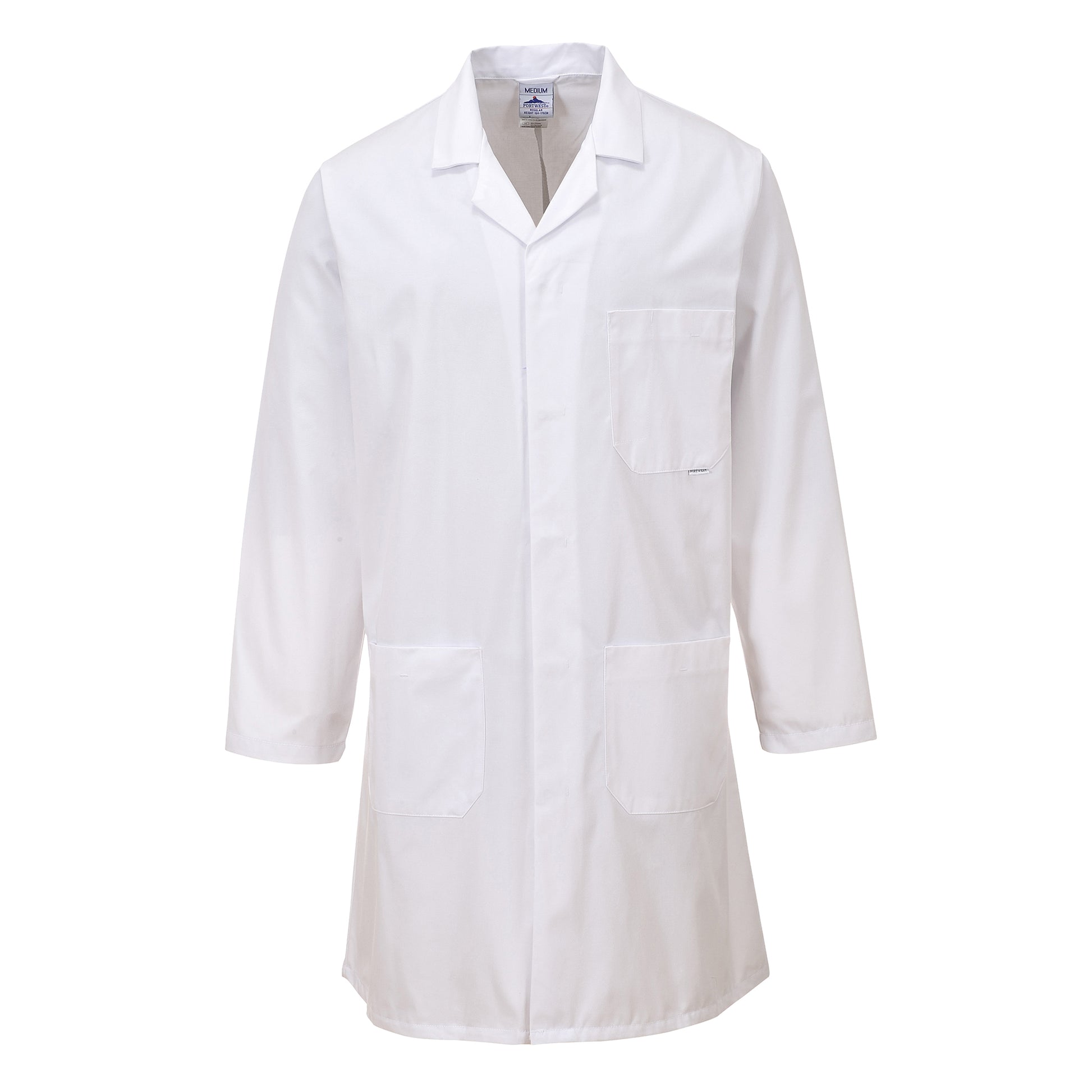White - Front - Portwest Standard Workwear Lab Coat (Medical Health)