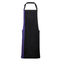 Black- Purple - Back - Premier Unisex Contrast Workwear Bib Apron