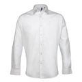 White - Front - Premier Supreme Heavier Weight Poplin Long Sleeve Work Shirt
