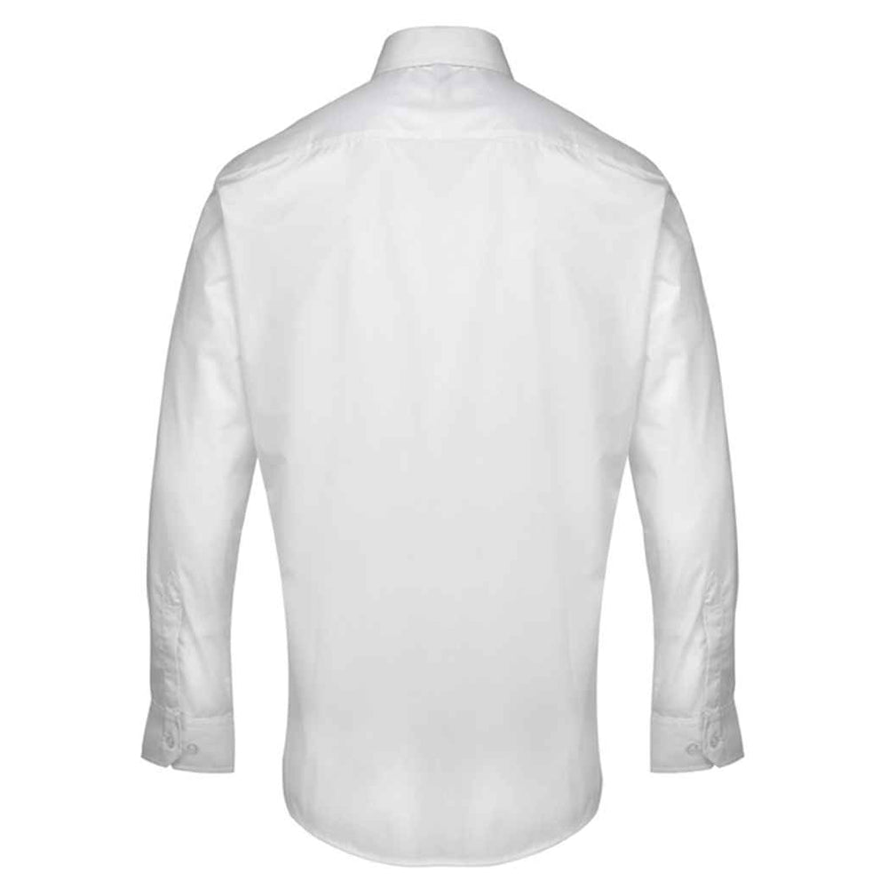White - Back - Premier Supreme Heavier Weight Poplin Long Sleeve Work Shirt