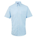 White - Front - Premier Mens Signature Oxford Short Sleeve Work Shirt