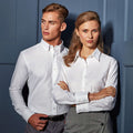 White - Lifestyle - Premier Womens-Ladies Signature Oxford Long Sleeve Work Shirt
