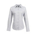 Silver - Front - Premier Womens-Ladies Signature Oxford Long Sleeve Work Shirt