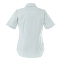 Silver - Back - Premier Womens-Ladies Signature Oxford Short Sleeve Work Shirt