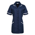 Navy- White - Front - Premier Ladies-Womens Vitality Medical-Healthcare Work Tunic