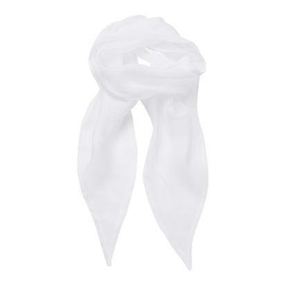 White - Front - Premier Ladies-Womens Work Chiffon Formal Scarf