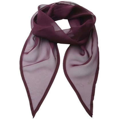 Aubergine - Front - Premier Ladies-Womens Work Chiffon Formal Scarf