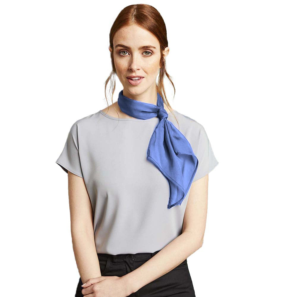Mid Blue - Back - Premier Ladies-Womens Work Chiffon Formal Scarf