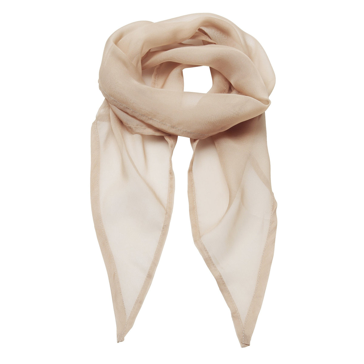 Natural - Front - Premier Ladies-Womens Work Chiffon Formal Scarf