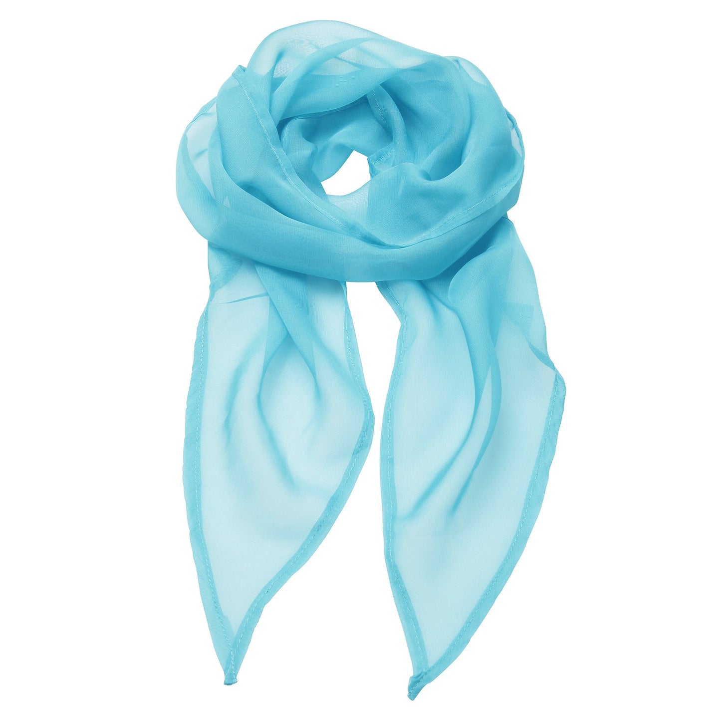 Turquoise - Front - Premier Ladies-Womens Work Chiffon Formal Scarf