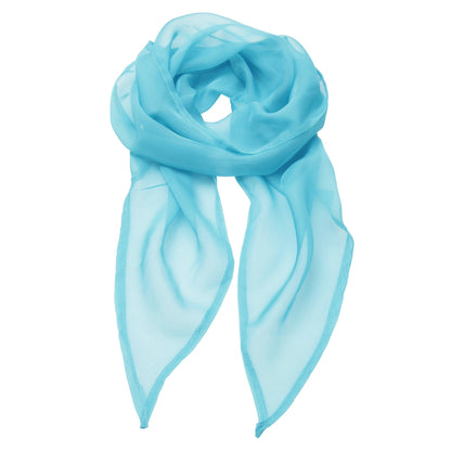 Turquoise - Front - Premier Ladies-Womens Work Chiffon Formal Scarf