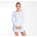 White - Side - Rhino Womens-Ladies Sports Baselayer Long Sleeve