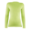 Lime - Back - Rhino Womens-Ladies Sports Baselayer Long Sleeve