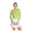 Lime - Side - Rhino Womens-Ladies Sports Baselayer Long Sleeve